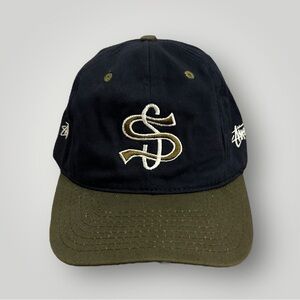 Vintage 90’s Stussy Double S Logo Snapback Hat